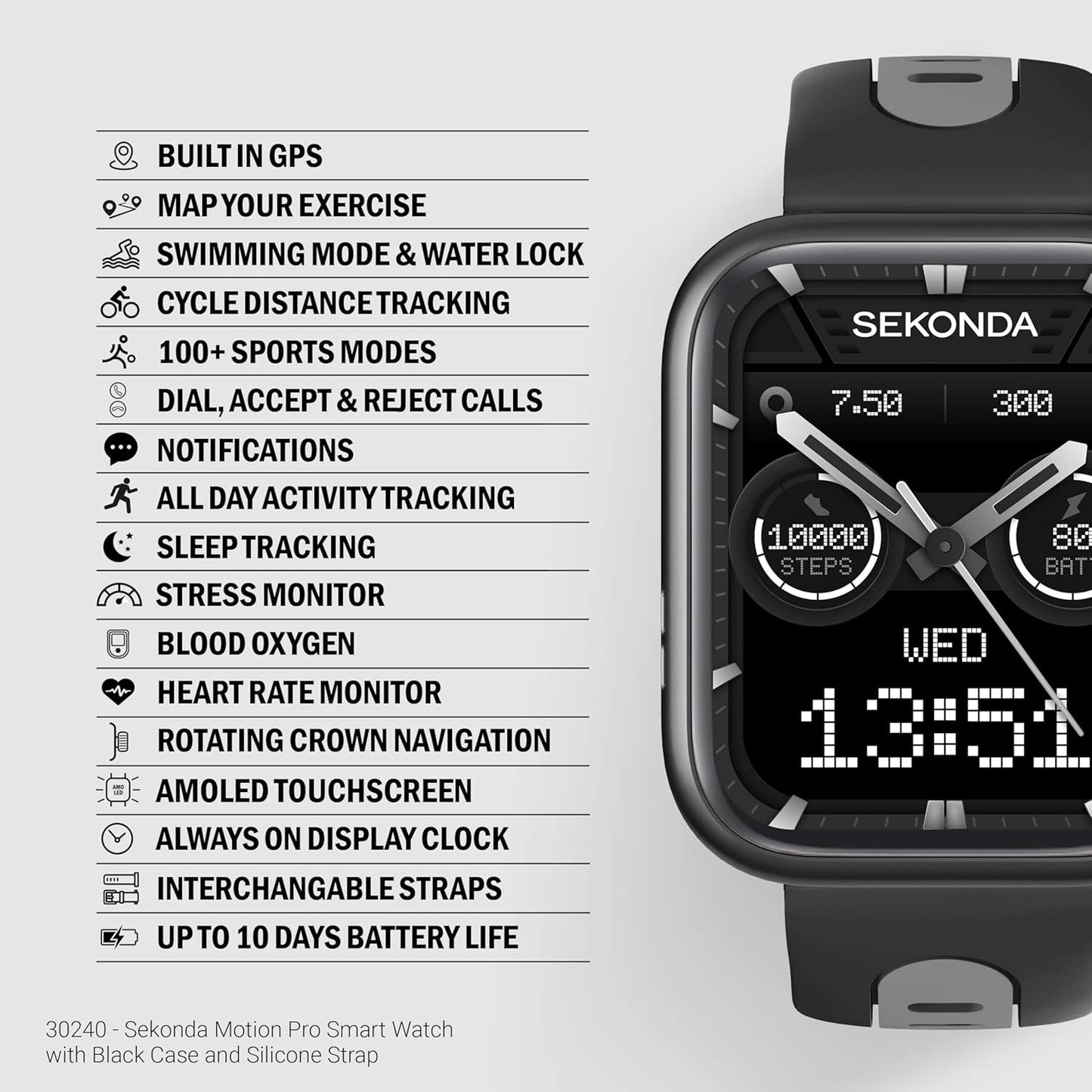 Sekonda Active Pro Smart Watch 30240