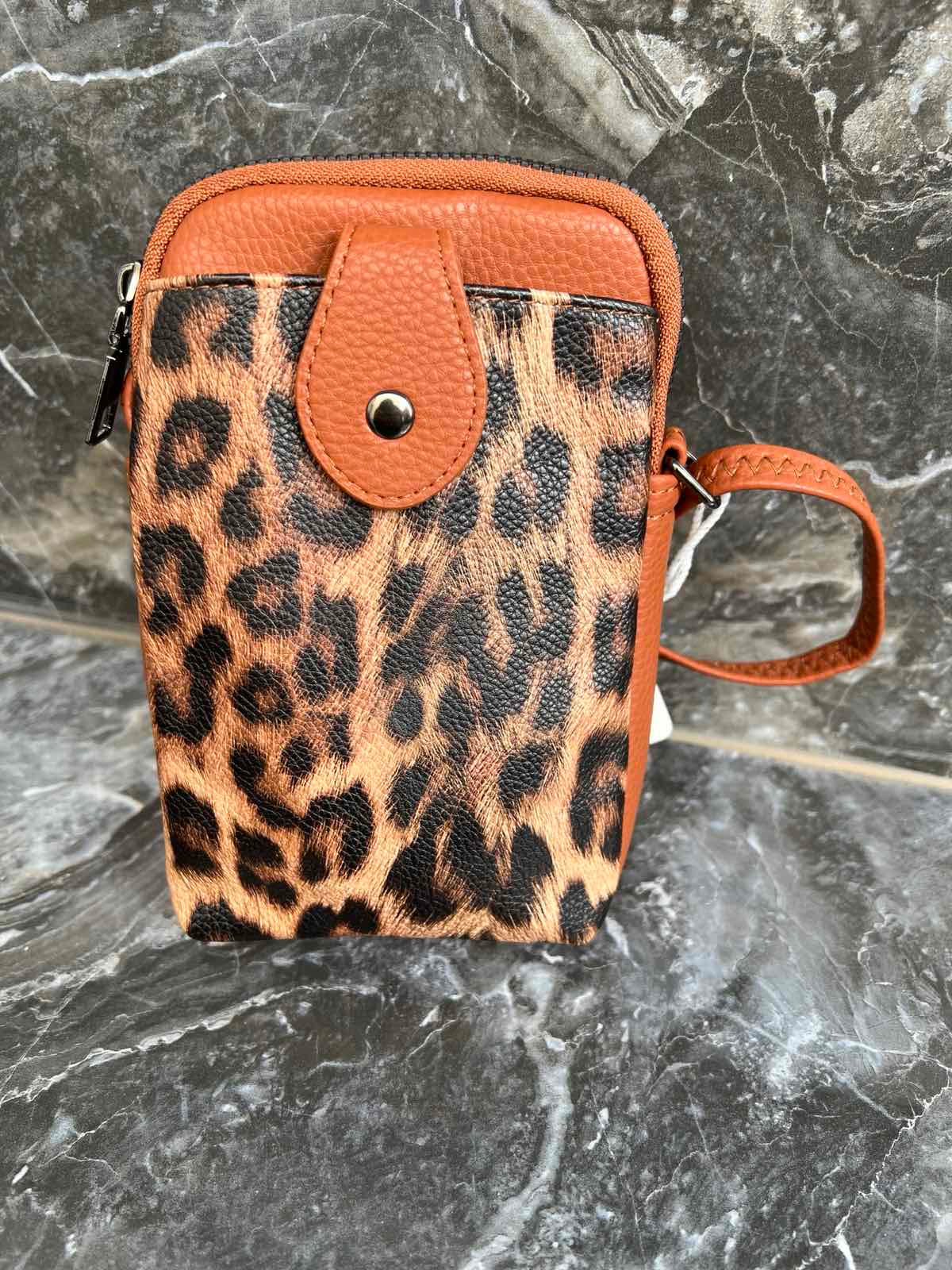 Women's Crossbody Bags - B7016 Leopard Brown