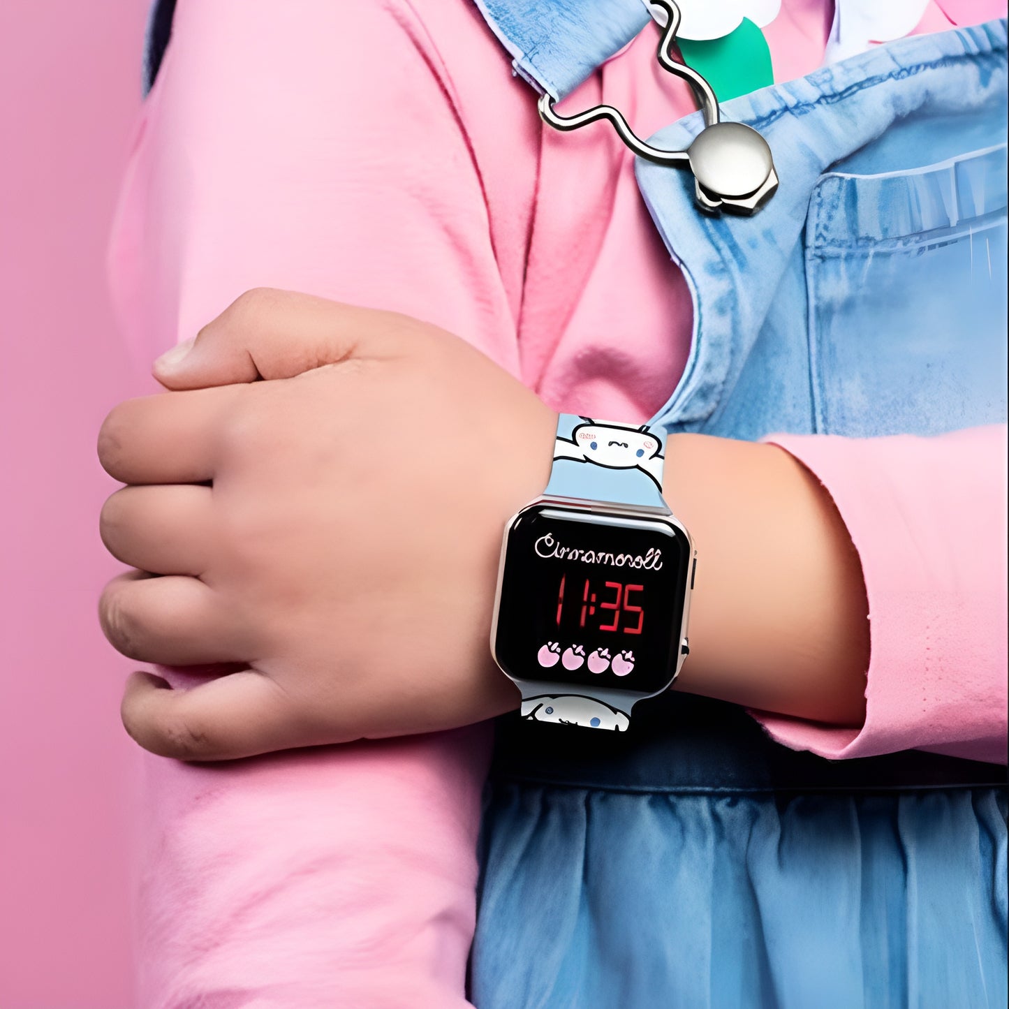 Cinnamoroll Printed Blue Strap LED Watch - CIN0001