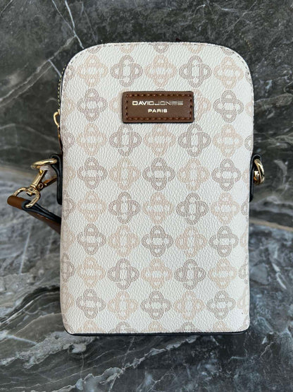 Women's Crossbody Bags - DAVID JONES CM7151 Creamy White