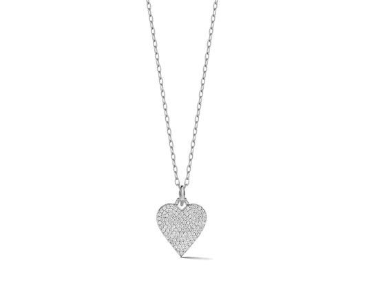 FUOCO CAPRI Heart Pavé Necklace - FC0430