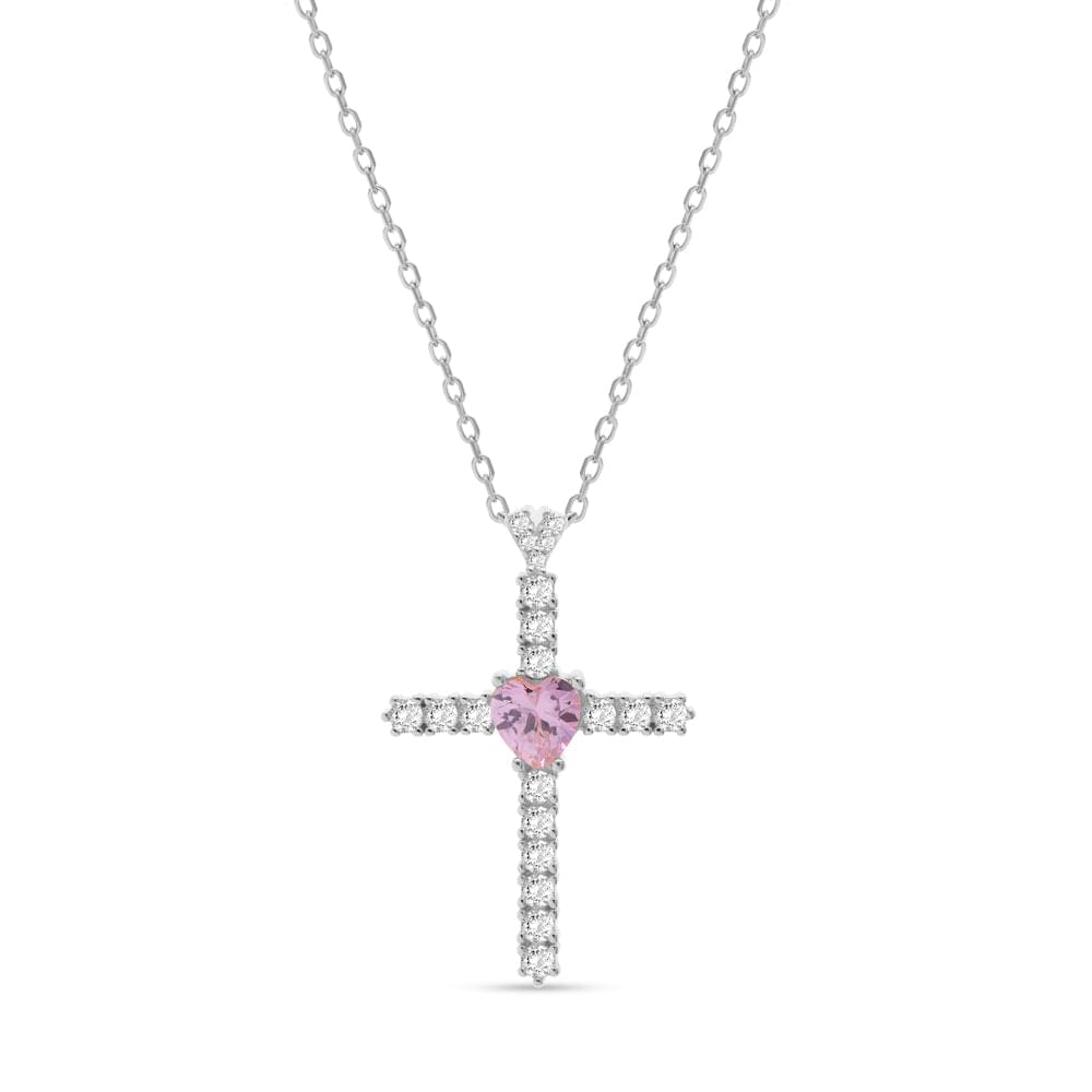 FUOCO CAPRI Cross and Heart Necklace - FC0439