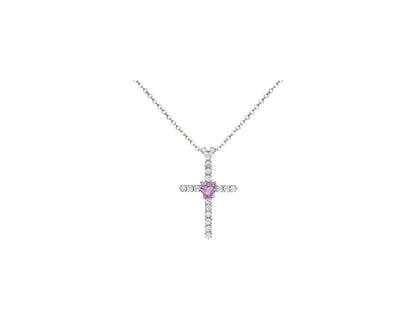 FUOCO CAPRI Cross and Heart Necklace - FC0439