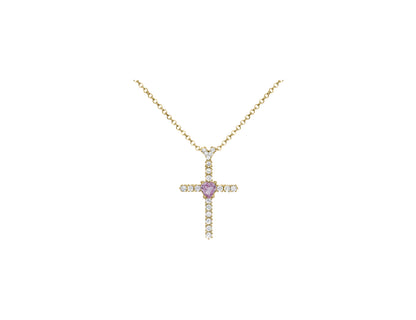 FUOCO CAPRI Cross and Heart Necklace - FC0439Y