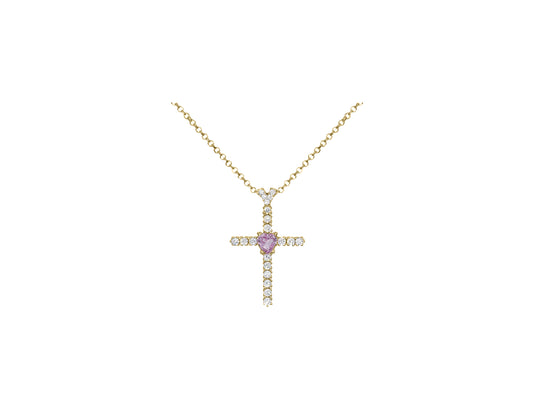 FUOCO CAPRI Cross and Heart Necklace - FC0439Y