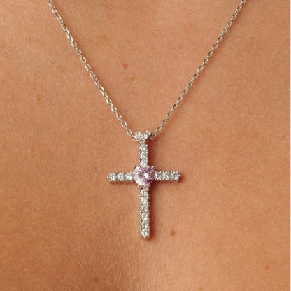 FUOCO CAPRI Cross and Heart Necklace - FC0439