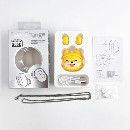G05D Face Change Wireless Bluetooth Earphone - Dog Yellow