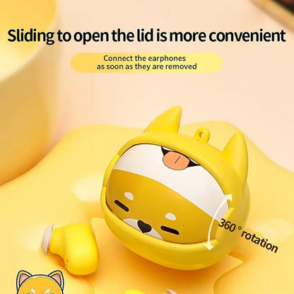 G05D Face Change Wireless Bluetooth Earphone - Dog Yellow