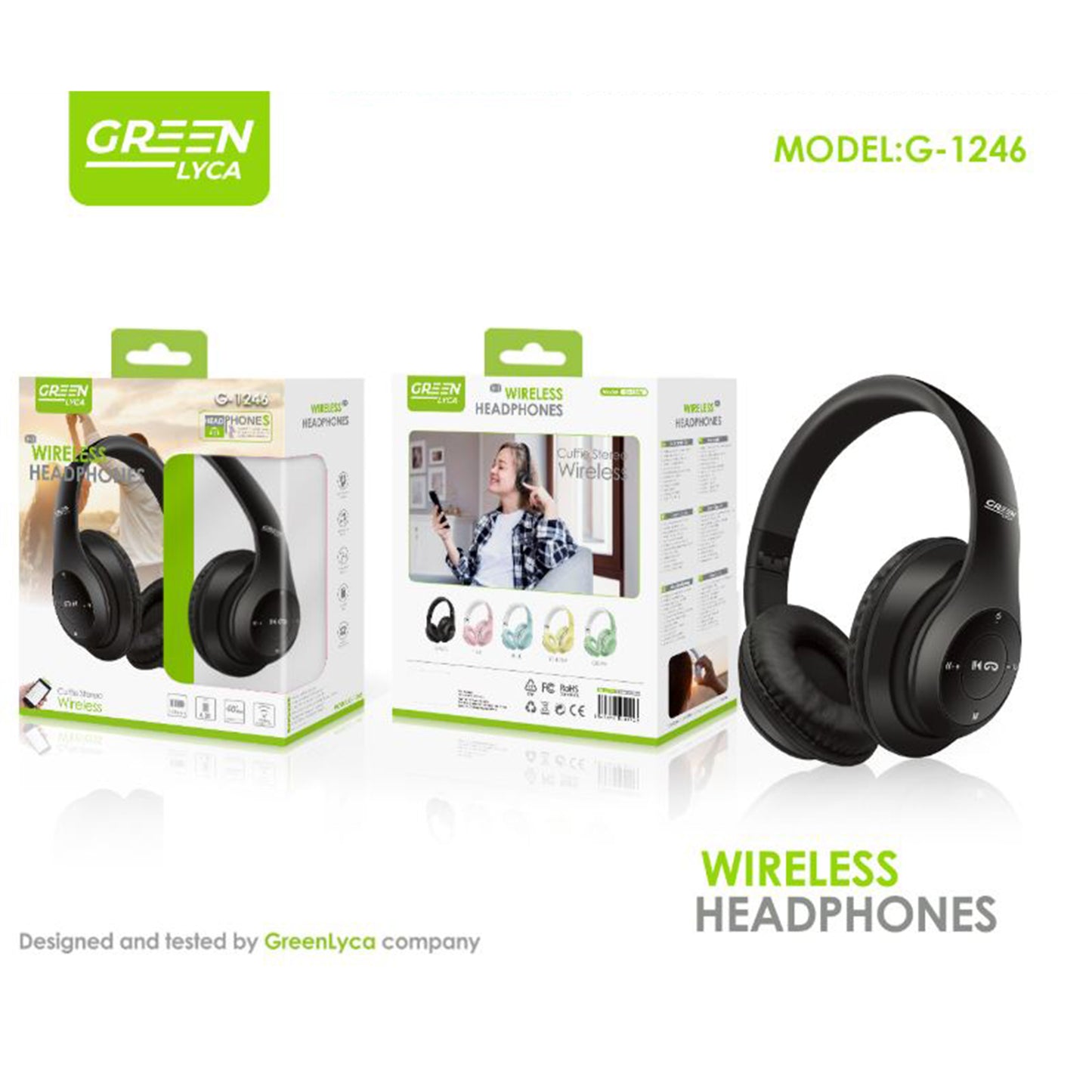 G-1246 WIRELESS STEREO HEADPHONES