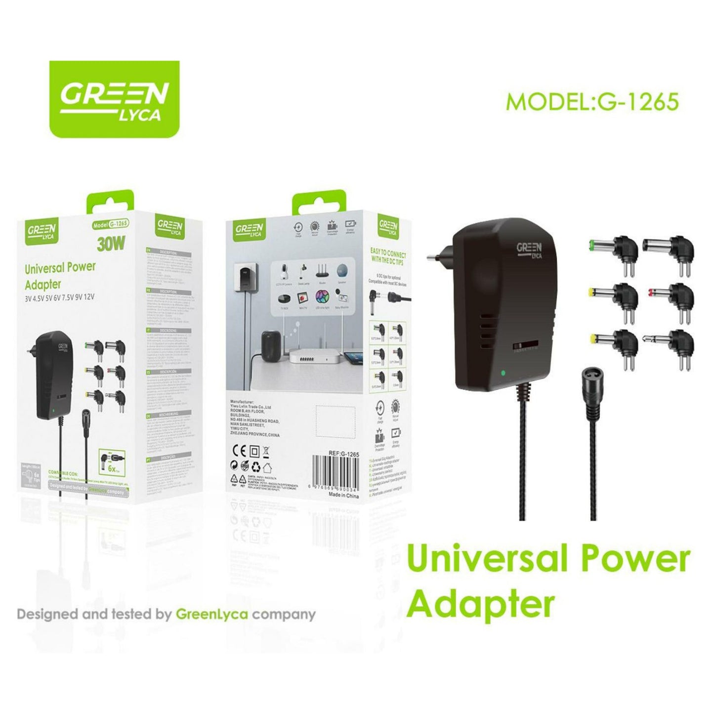 G-1265 Universal Power Adapter 30W