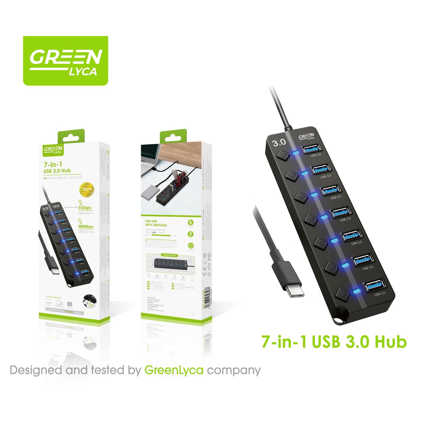 GL69659 7in1 USB 3.0 Hub