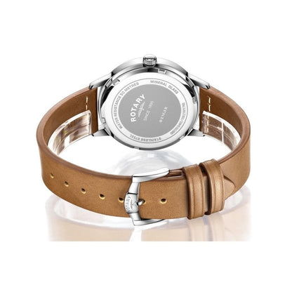 Rotary Men's Avenger Quartz Silver Dial Leather Strap Watch-GS05340/02