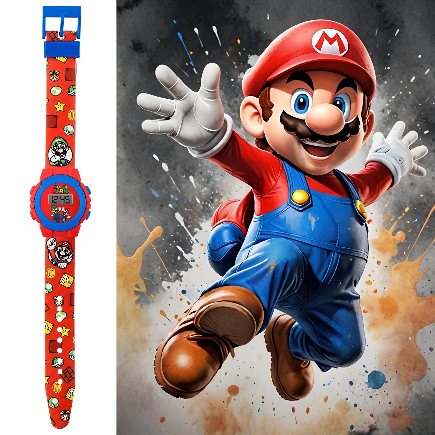 Super Mario Red Digital Watch - GSM4234