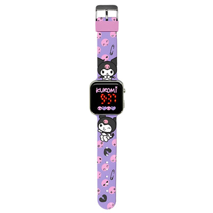 Kuromi Purple Plastic Strap LED Watch - KU00001