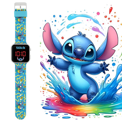 Lilo & Stitch Blue Printed Strap LED Watch - LAS4038