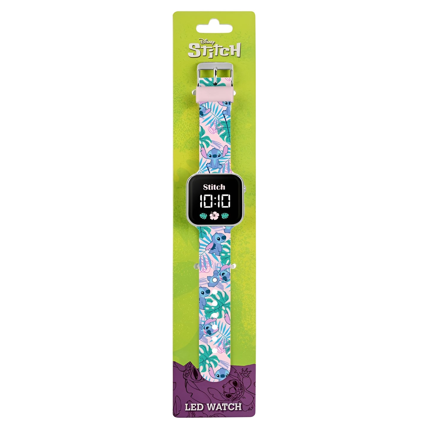 Lilo & Stitch Pink Printed Strap LED Watch - LAS4091