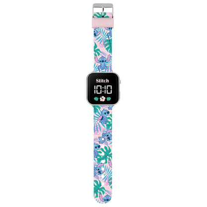 Lilo & Stitch Pink Printed Strap LED Watch - LAS4091