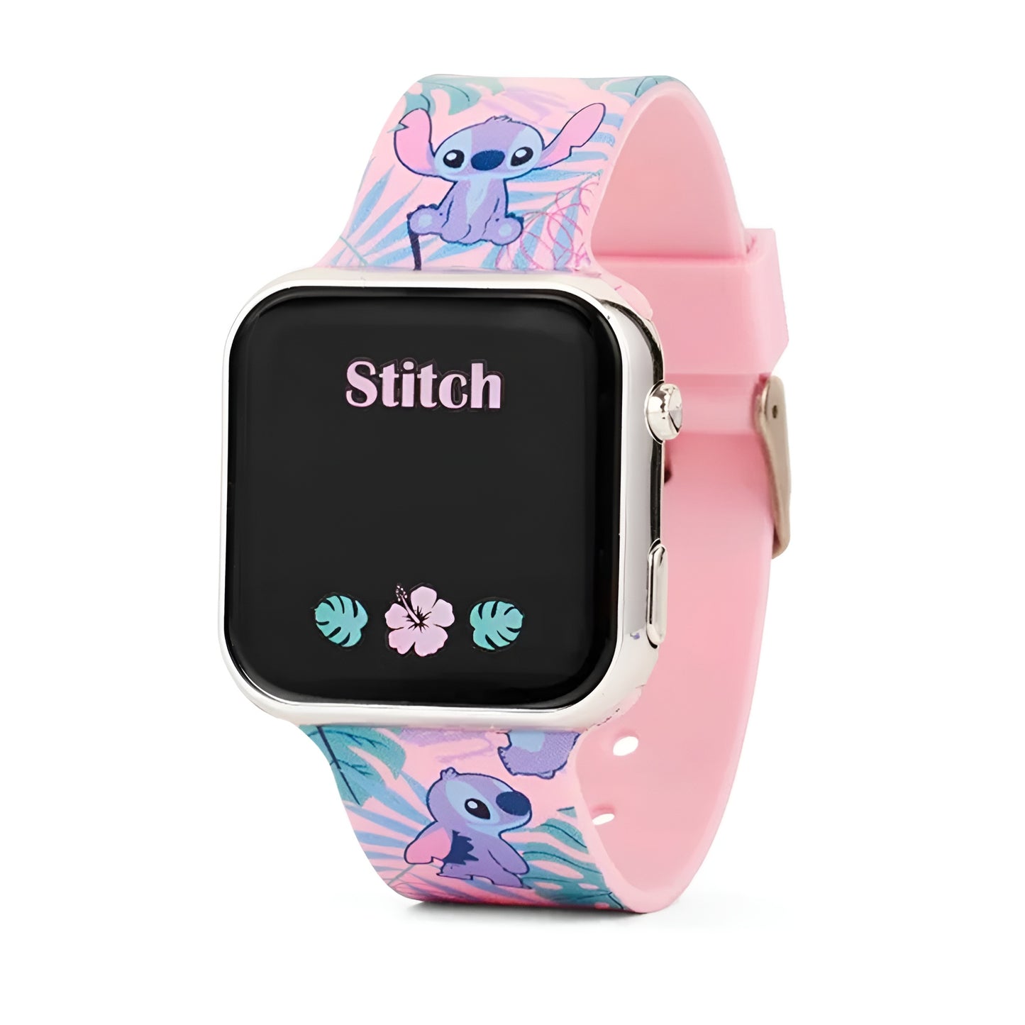 Lilo & Stitch Pink Printed Strap LED Watch - LAS4091