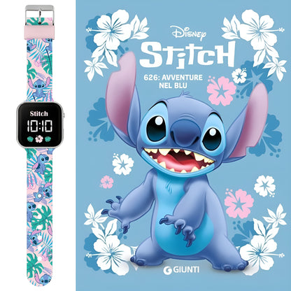 Lilo & Stitch Pink Printed Strap LED Watch - LAS4091