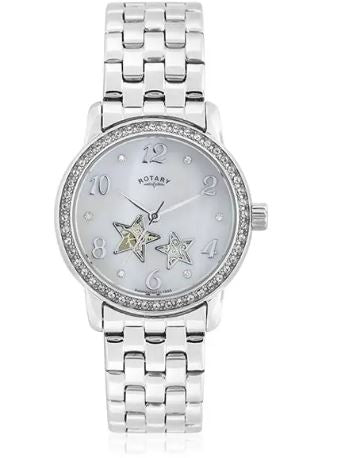 Ladies Rotary Watch with Silver Dial and Silver Strap LB03735/07S