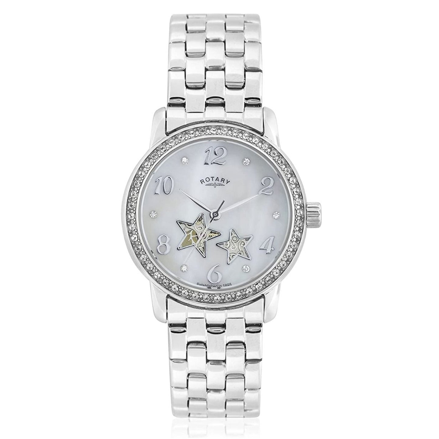 Ladies Rotary Watch with Silver Dial and Silver Strap LB03735/07S