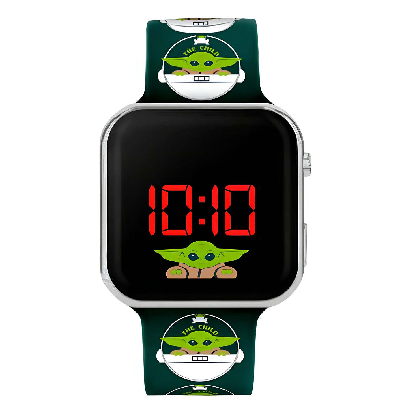 The Mandalorian Black Printed Strap LED Watch - MNL4034