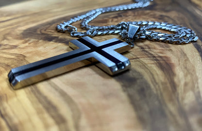 Men's Stainless Steel Cross Necklace - CR004