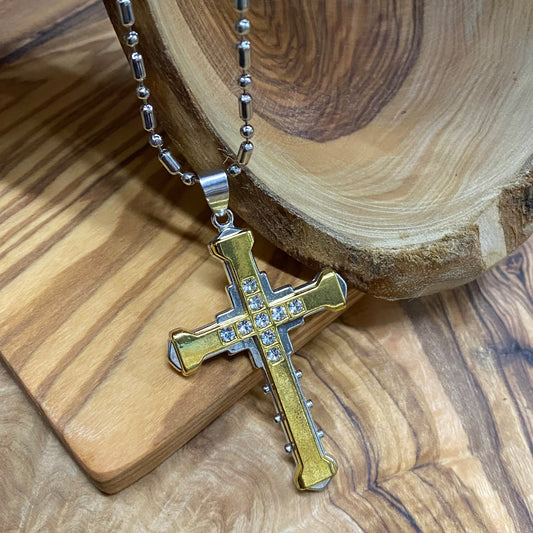 Women's Stainless Steel Cross Necklace - CR006
