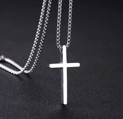 Men's Stainless Steel Cross Necklace - CR007