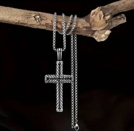 Men's Stainless Steel Cross Necklace -CR001