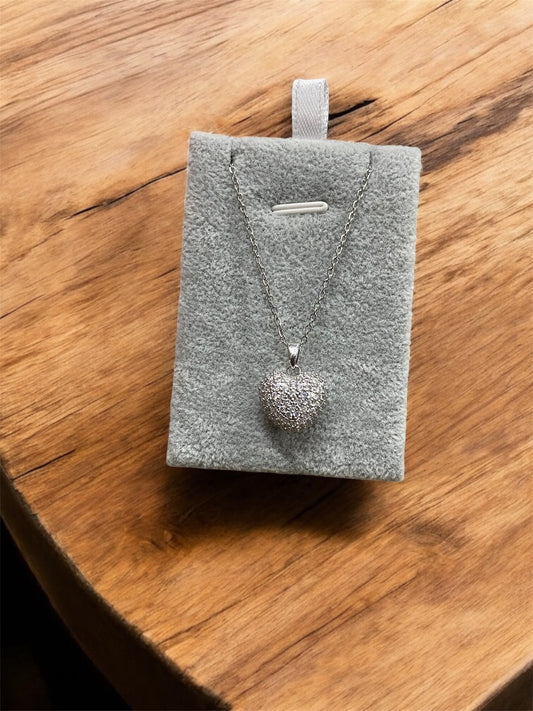 NECKLACE HEART SILVER
