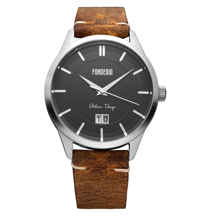 FONDERIA Streamliner Dark Silver Date - P-6A010UN2