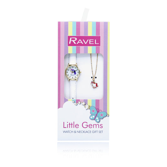 Little Gems Watch & Necklace Gift Set - Unicorn R2233.4