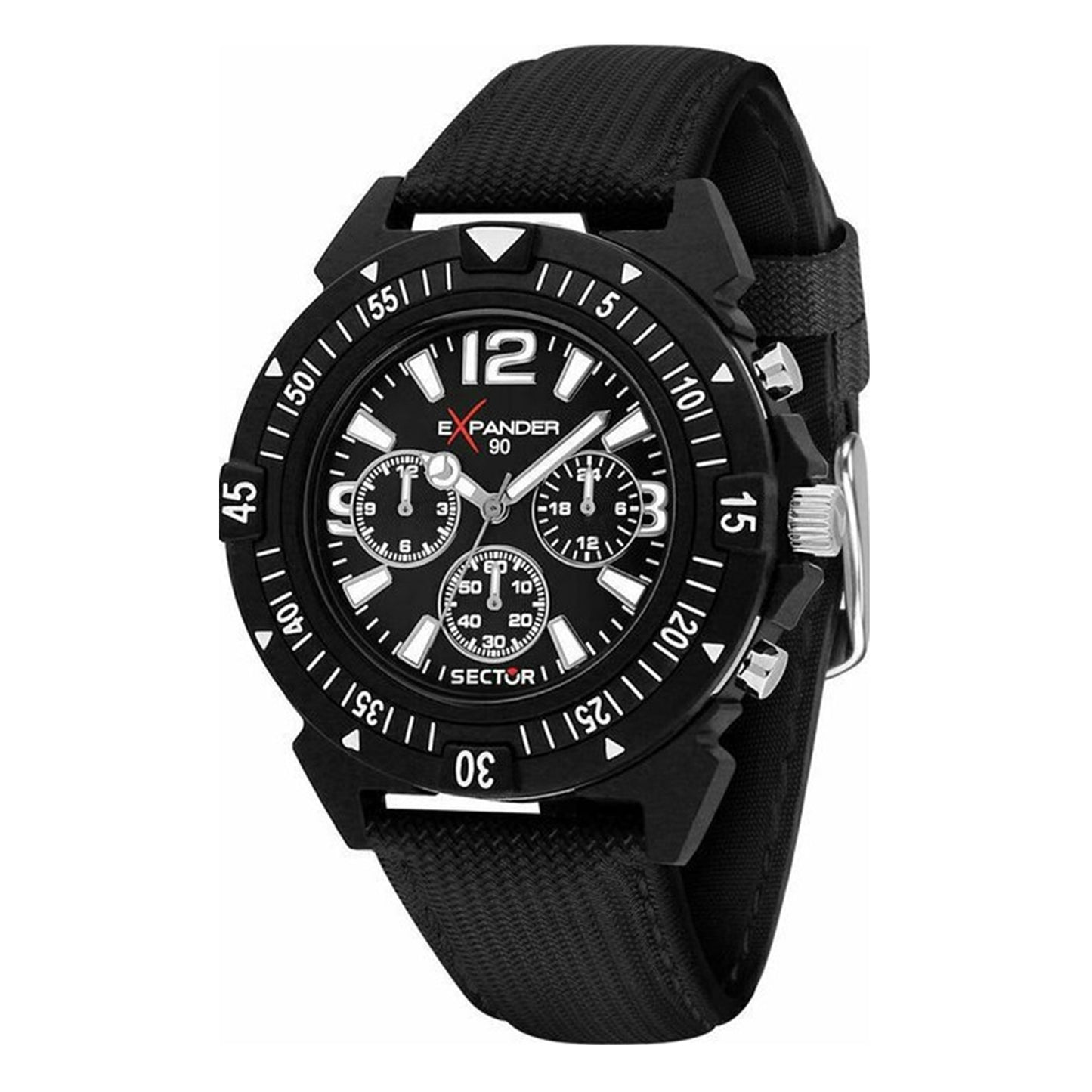 SECTOR Expander 90 Black Leather Chronograph - R3251197139