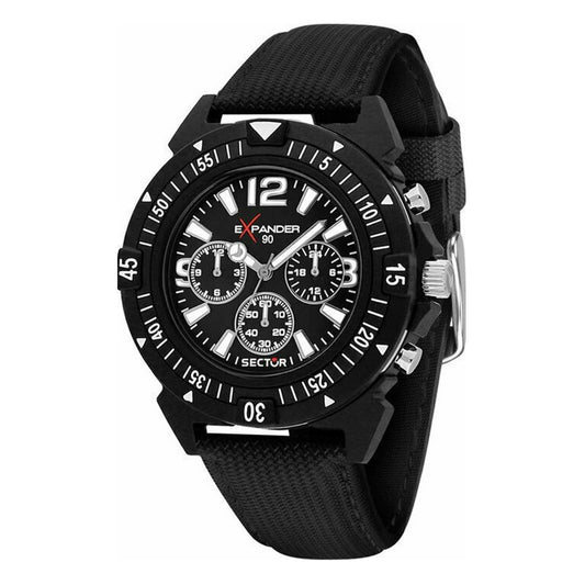 SECTOR Expander 90 Black Leather Chronograph - R3251197139
