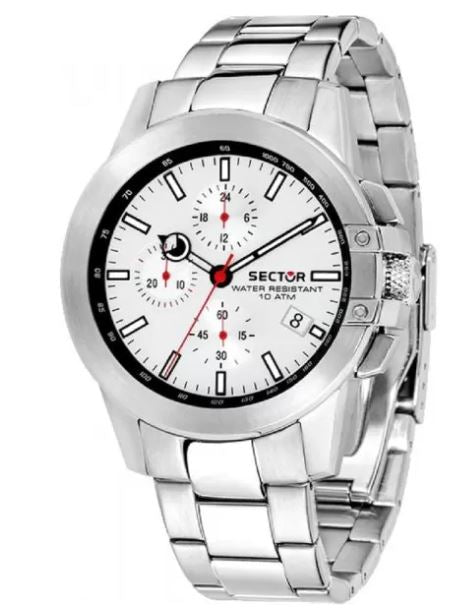 SECTOR 480 Chrono Stainless Steel White Sub 100mt -R3273797003