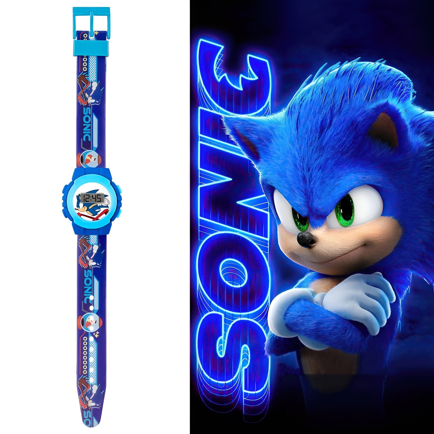 Sonic Sega The Hedgehog Blue Digital Watch - SNC4316
