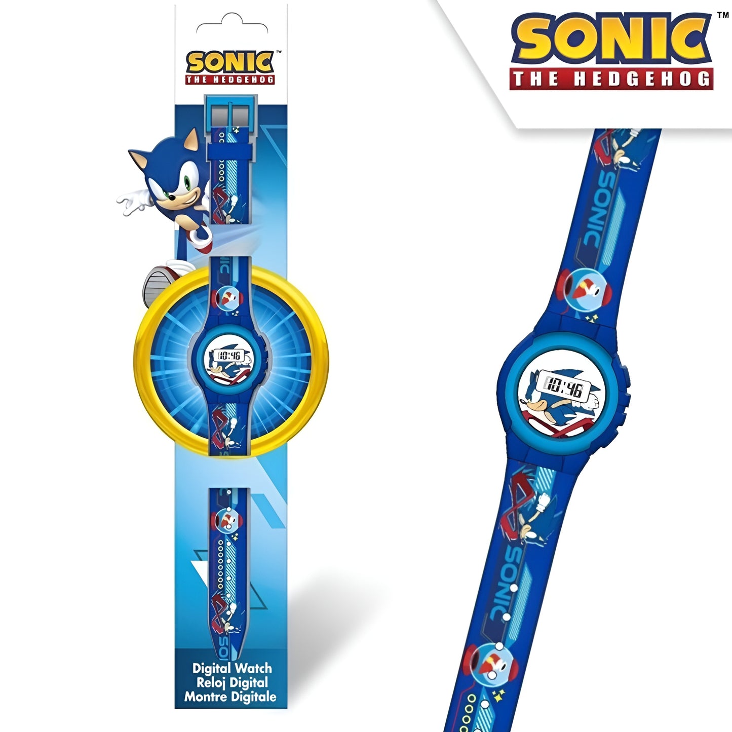 Sonic Sega The Hedgehog Blue Digital Watch - SNC4316