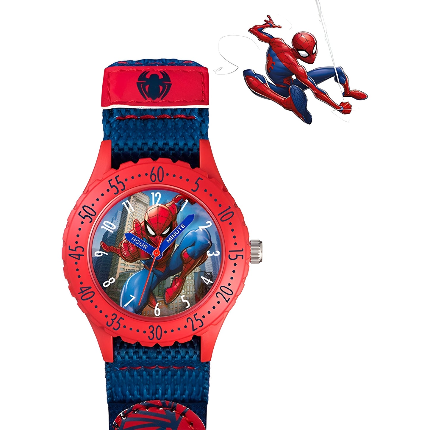 Spiderman Analogue Quartz Watch with Textile Wrist Strap - SPD3495