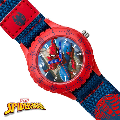 Spiderman Analogue Quartz Watch with Textile Wrist Strap - SPD3495