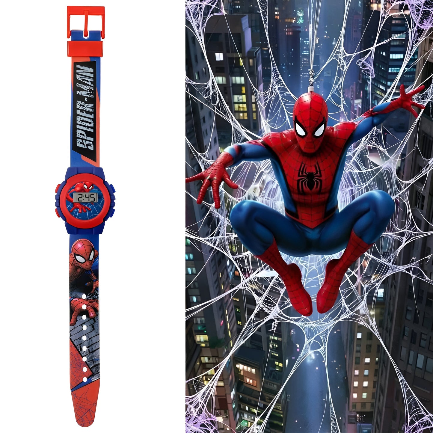 Marvel Spiderman Red and Blue Digital Watch - SDP4972