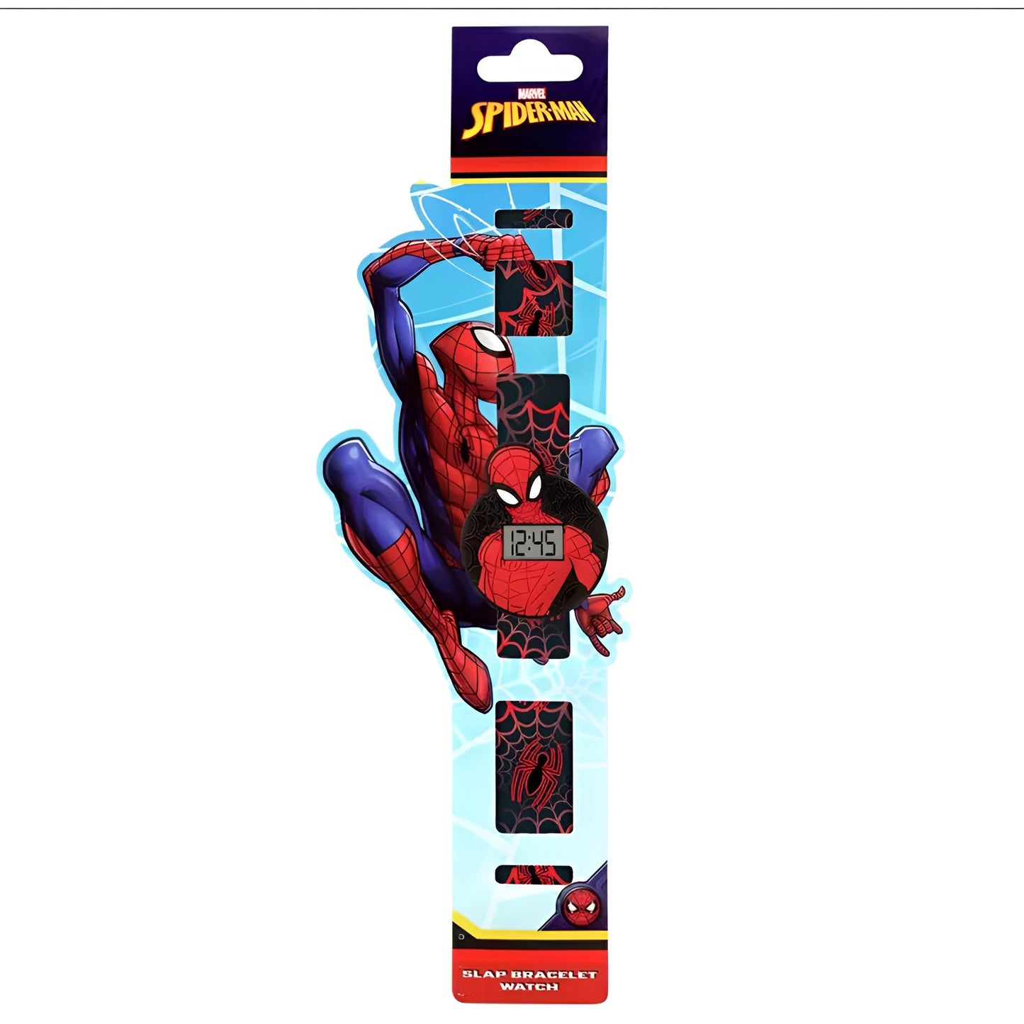 Spiderman Black and Red Slap Band Watch - SPD7020