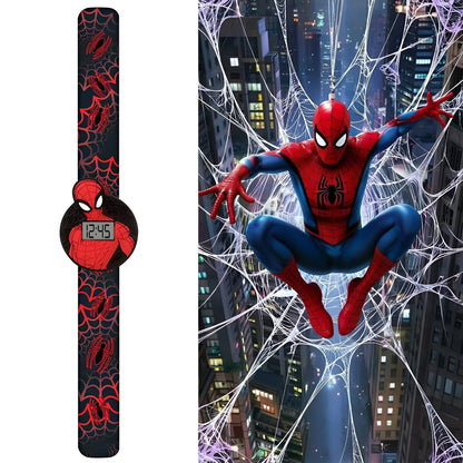 Spiderman Black and Red Slap Band Watch - SPD7020