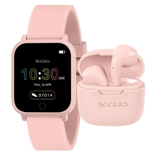 Tikkers Series 10 Pink Smart Watch & Earbuds - TKS10-0001 - Gift Set