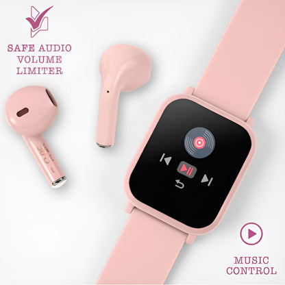 Tikkers Series 10 Pink Smart Watch & Earbuds - TKS10-0001 - Gift Set
