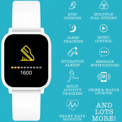 Tikkers Series 10 White Smart Watch & Earbuds - TKS10-0007 - Gift Set