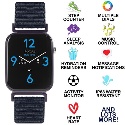 Tikkers Series 13 Navy Riptape Strap Smart Watch - TKS13-0024