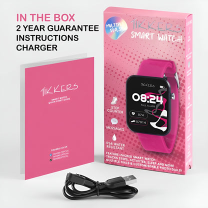 Tikkers Series 13 Pink Silicone Strap Smart Watch - TKS13-0025