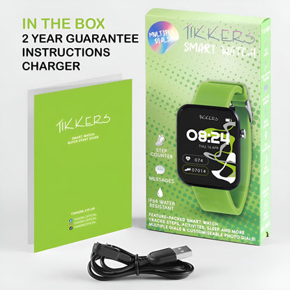 Tikkers Series 13 Green Silicone Strap Smart Watch - TKS13-026