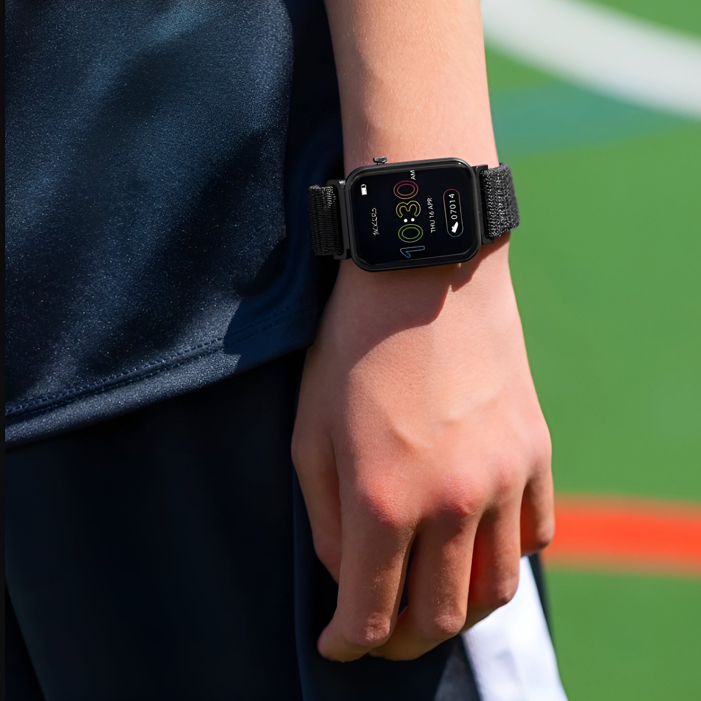 Tikkers Smart Series 13 - Black Fabric Strap Smart Watch & Headphone Set TKS13-0033- Gift Set